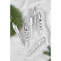 Walke 6lı Sarkıt 18 cm Yılbaşı Çam Ağacı Süsü