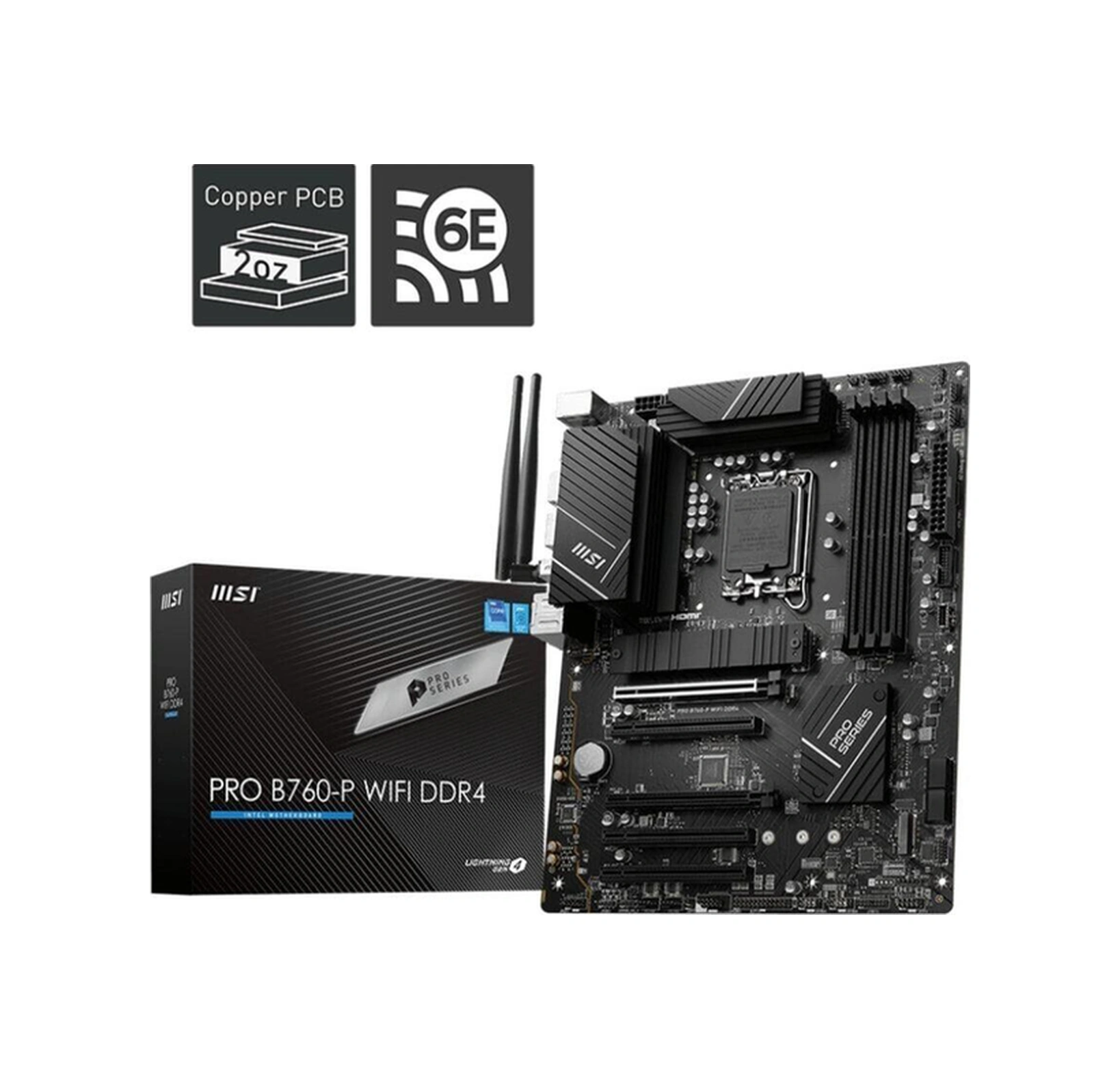 Pro B760-p Wifi Ddr4 İntel B760 Soket 1700 Ddr4 5333 Oc Mhz Atx Gaming Oyuncu Anakart-112921