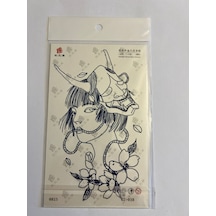 Şeytan Ve Melek 18x11 Cm 1 Ay Kalıcı Kalıcı Geçici Dövme Yapıştırma Dövme