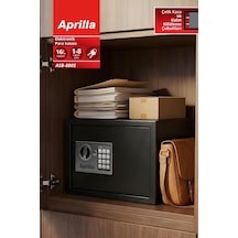 Aprilla Asb-8805 Elektronik Para Kasası / Şifreli &amp Anahtarlı &amp 16 L Kapasite