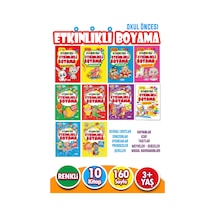 Eğlenceli Etkinlikli 10 Kitaplı Eğitici Boyama Seti 160 Sayfa