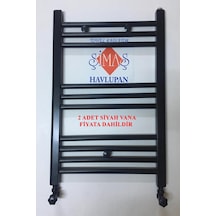 500x700 Siyah Havlupan + 2 Adet Siyah Vanalı - 10 Borulu