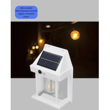 Hareket Sensörlü Güneş Enerjili Duvar Lambası, 1800 Mah, 8 Saat Çok Renkli