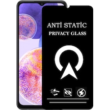 Samsung Galaxy Uyumlu A23 Tam Kaplayan Anti Statik Görünmez Safir Ekran Koruyucu Hayalet Cam