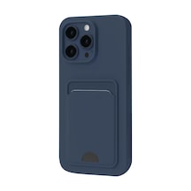 Newface Apple İphone 16 Plus Kılıf Kelvin Kartvizitli Silikon - Lacivert