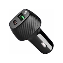 38w Usb Type-c Girişli Oto Çakmaklık Araç İçi Hızlı Şarj Çakmaklık Şarj Aleti Çok Renkli