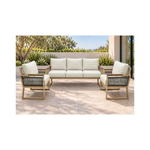 Yasemin 3+1+1 Rattan İp Detaylı Balkon-bahçe-kafe,çay Seti,koltuk Takımı,oturma Grubu,ofis Koltuğu