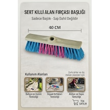 40 Cm Sert Kıllı Alan Fırçası Yer Fırçası Zemin Temizlik Fırçası Sap Hariç