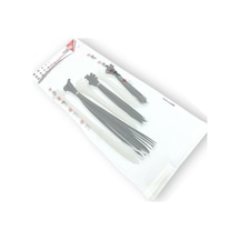 Tek-iş Plastik Kablo Bağı, 250-300-380 Mm X 4.8 Mm, Siyah Ve Beyaz, 120 Adet Set, İç/dış Mekan Genel