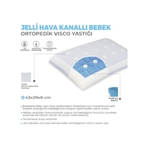 Viscofoam Terletmeyen Ortopedik Hava Kanallı Jelli Visco Bebek Yastığı 43,5x29,5x8 cm