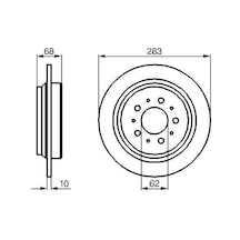 Bosch Arka Fren Dısk Ayna Volvo S70 96 00 V70 96 00 Xc70 99 04 0986478445 272248 2722486 31262094