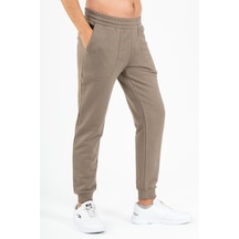 Maraton Sportswear Regular Erkek Ribana Paça Basic Kakao Eşofman Altı 21815 Kahverengi