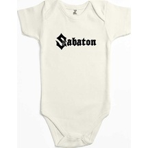Zepplin Giyim Sabaton Logo Ekru Bebek Body Zıbın