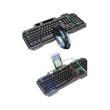Mey İthalat Rgb Işıklı Gaming Klavye Q Klavye Mouse Hediyeli