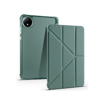 Aksesuarcim Xiaomi Pad Se 8.7 İle Uyumlu Kılıf Silikon Yumuşak Kalem Bölmeli Esnek 4 Farklı Stand Olabilen Tablet Kılıfı Koyu Yeşil Sku: Zeusb0fhj7hx94 Arka Kapak