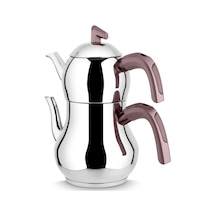 Lines Şahmeran Orta Boy Soft Kulp Çelik Çaydanlık - Rose Rose Gold