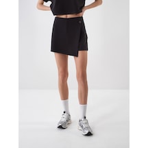 Xint Siyah Modal Karışımlı Oversize Şort Etek 470477