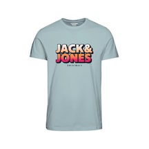 Jack & Jones Jack&jones Tone Erkek Mavi Bisiklet Yaka Tişört 12238135-BLU Mavi