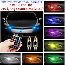 Uzaktan Kumandalı 18 Led Renk Değiştiren T10 Çakarlı Park Ampulu N11.1330