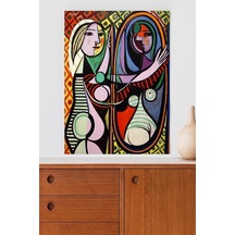Pster20052 Ayna Karşısındaki Kız - Pablo Picasso Sanatsal Poster 40 X 60