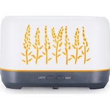 Sones Yx-1690 Ahşap Desenli Aroma Difüzörü İçi Boş Alevli Nemlendirici Beyaz