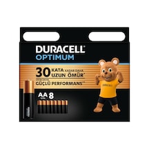 Duracell Pil Optimum Aa 8'li - Uzun Ömürlü Ve Güçlü Performans 2'li Ekonomik Paket - 2 Adet Tarı