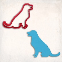 Golden Retriever Kurabiye Kalıbı Şekillendirici Kopat KIrmızı