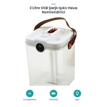 Usb Şarjlı Işıklı Hava Nemlendirici - 2 Litre