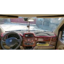 2000-2008 Modellerine Uygun Fiat Doblo Airbagli Torpido Koruma Halısı Siyah Kenar Renk Kırmızı