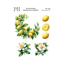 Polyesterhobi Premium Sulu Transfer 25x35 Cm Limon Desenli Ps 122