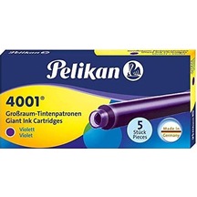 Pelikan 4001 Mor Renkli Kısa Yedek Kartuş 6’Lı Paket