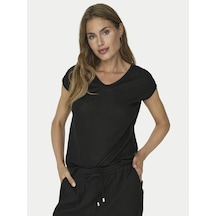 Only 15136069 V Yaka Kolsuz Kadin Body - Siyah Siyah