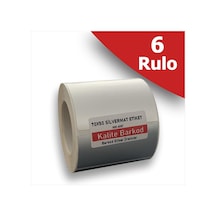 70x50 Silvermat Etiket | 6 Rulo Demirbaş Etiketi