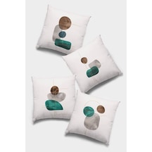 Zümrüt Modern Çift Taraflı 4'lü Set Kırlent Kılıfı 4kr027n11 Zümrüt Yeşili