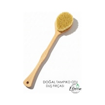 Efsoon Organics Islak ve Kuru Kullanım Kabak Lifi Sert Kıllı Sırt Fırçası Oval