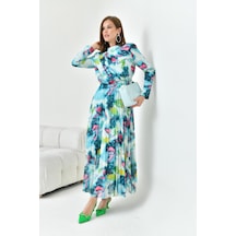 Ftz Women Kadın Desenli Elbise Mint 30842-Mint