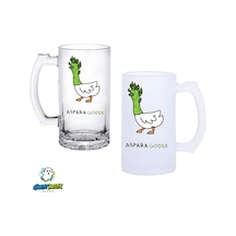 Asparakaz Kulplu Bira Bardağı Buzlu Veya Şeffaf Seçenekli 0269