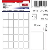 Tanex Etiket Ofc-112 19x27 250 Adet 10'lu 2 Adet