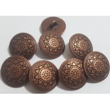 8 Adet 1.8 Cm. Metal Desenli Düğme