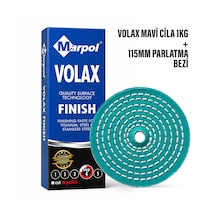 Volax Mavi Cila 1kg + 115 Mm Parlatma Bezi Yüksek Kaliteli Metal Parlatma Seti