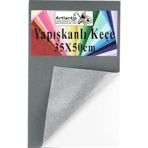 Yapışkanlı Keçe 35x50 Cm 1 Adet 2.0 Mm Kendinden Yapışkanlı Renkli Hobi Keçesi Elişi Keçe Kumaşı Anasınıfı Kreş Etkinlik Gri