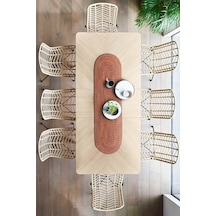 Koza Home Cesta El Yapımı Örgü Kiremit Runner 37x136 4029 Standart