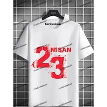 Startmore Unisex Bay Çocuk T-shirt Atatürk Cumhrutiyet 23 Nisan 10 Kasım 29 Ekim Kod:30 Beyaz