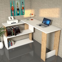 Emkawood Emkawood Desire Fonksiyonel Çalışma Masası Beyaz  -  Meşe