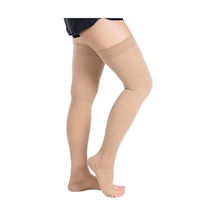Vizor Comfort Seri Orta Basınçlı 23 - 32 Mmhg Diz Üstü Uyluk Boyu Çorabı Burnu Açık