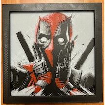 Deadpool Şaşkın 3d Baskı Tablo Çerceve
