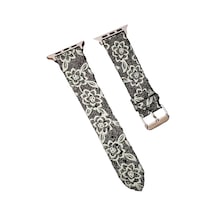Newface Apple Uyumlu Watch 38mm Creeper Desenli Kordon Glblseme - 64 - Siyah