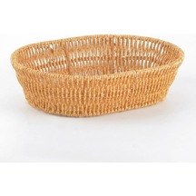 Tr El Yapımı Doğal Hasır Sepet - Oval Çok Amaçlı Ekmeklik Ve Düzenleyici 20,5 X 20,5 X 7 Cm Genel