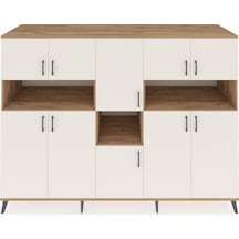 Kronos Dolap 14 Raflı 10 Kapaklı 220x59x163 Çam-aytaşı/çam Aytası/atlas Çam - Atlas Çam