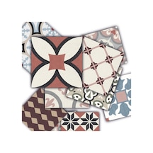 Tink Kendinden Yapışkanlı Patchwork Desenli Pvc Karo Kaplama 20x20 Cm 6'lı Paket